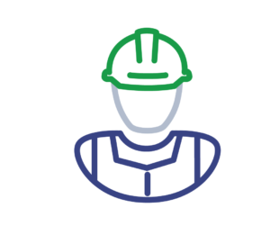 Icon of worker in hardhat